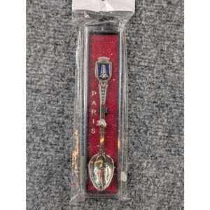 Vintage Paris Eiffel Tower Collector Souvenir Spoon New Sealed Box France Gift